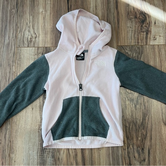 The North Face Toddler Girl Fleece Hooded Jacket - Picture 1 of 3